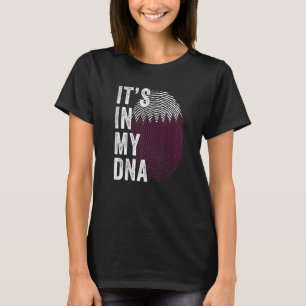 T-shirt Qatar c'est dans mon ADN mignon empreintes digital