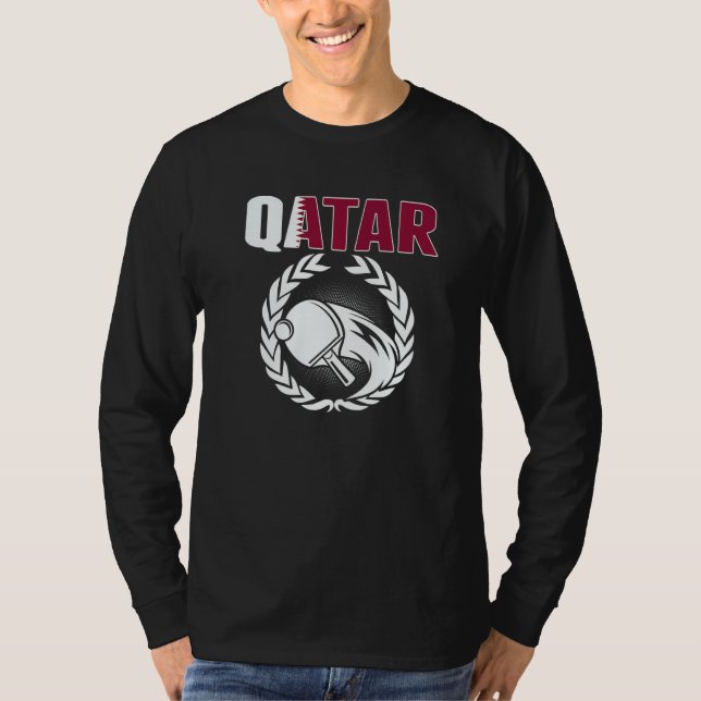 T-shirt Qatar Table Tennis  Qatari Ping Pong Supporter Spo (Devant)