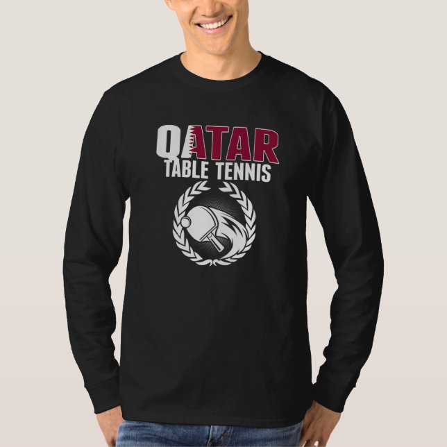 T-shirt Qatar Table Tennis  Qatari Ping Pong Supporter Spo (Devant)