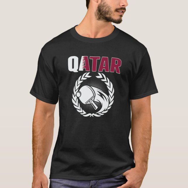 T-shirt Qatar Table Tennis  Qatari Ping Pong Supporter Spo (Devant)
