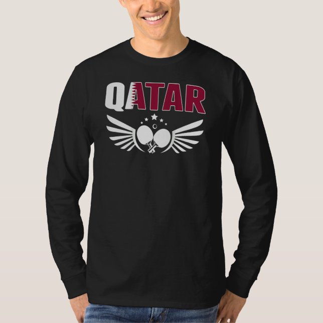 T-shirt Qatar Table Tennis   Support Qatari Ping Pong Team (Devant)