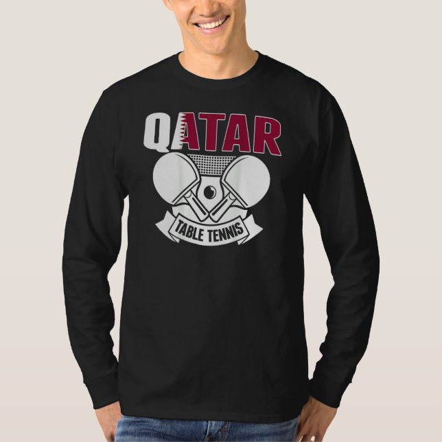 T-shirt Qatar Table Tennis   Support Qatari Ping Pong Team (Devant)