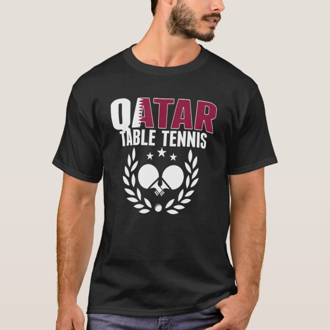T-shirt Qatar Tennis De Table Qatari Ping Pong Supporter S (Devant)