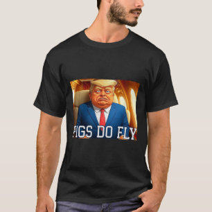 T-shirt Qatar Un Lago Anti Trump Les Cochons D'Avion Du Qa
