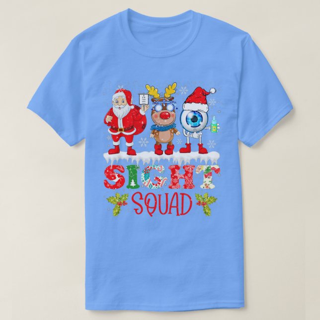T-shirt QbBX Père Noël Sight Squad Noël Optométriste (Design devant)