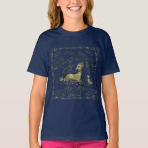 T-shirt Qilin Au Repos Tapisserie d'or