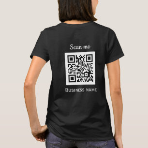 T-shirt QR Code Business Logo Professionnel Noir Moderne