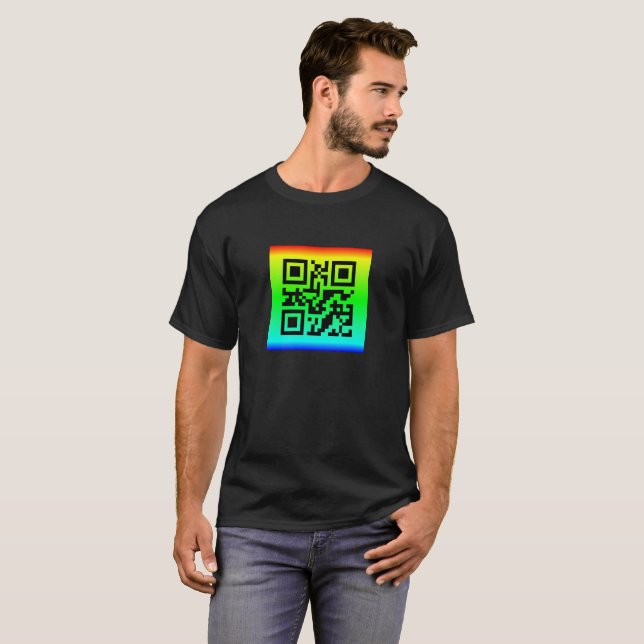 T-shirt QR Code® dit : SMILE (Devant entier)