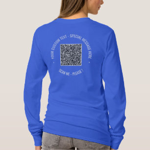 T-shirt QR Code Scan Info personnalisé Texte et co