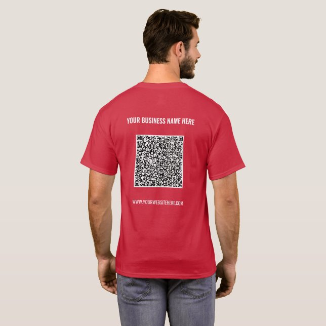 T-shirt QR Code Scan Info personnalisé Texte et co (Dos entier)