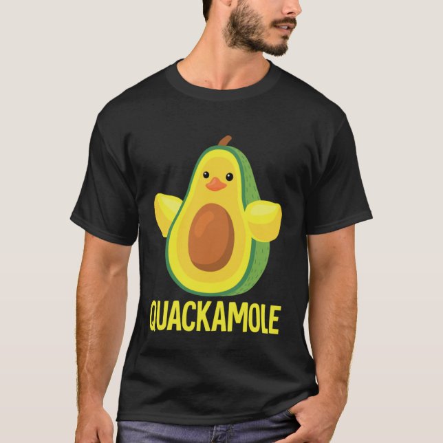 T-shirt Quackamole I Quack Duck chick goose Avocado (Devant)