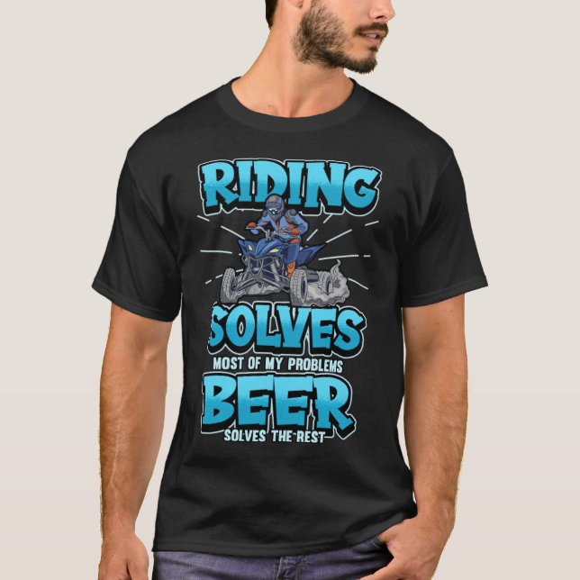 T-shirt quad atv moker véhicules hors route moto drôle (Devant)