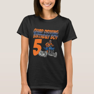 T-shirt Quad Conduite Anniversaire Garçon 5 Quad Vélo Atv