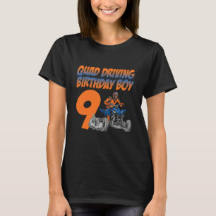 T-shirt Quad Conduite Anniversaire Garçon 9 Quad Vélo Atv