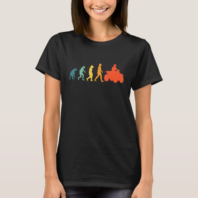 T-shirt Quad Evolution Retro Quad VTT 4x4 Quad (Devant)