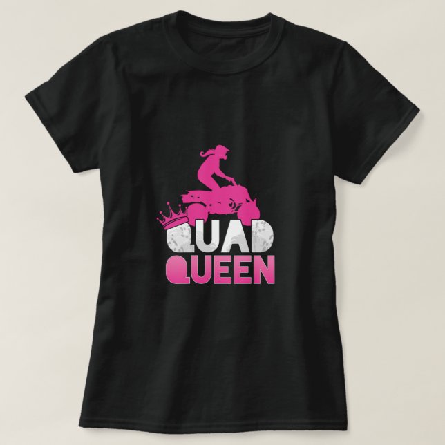 T-shirt Quad Queen ATV Rider Girl Mom Mother Offroad Gift (Design devant)