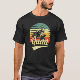 T-shirt Quad Vélo Retro Vintage Sunset Quad Vélo Rider