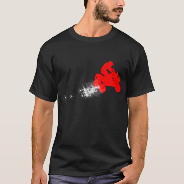 T-shirt quadruples. simple. rouge (Devant)