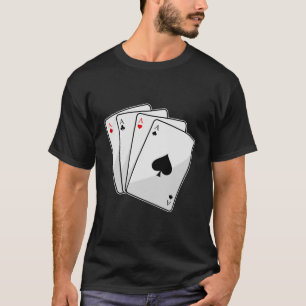 T-shirt Quadruplets Aces Poker cartes à Poker