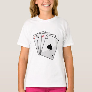 T-shirt Quadruplets Aces Poker cartes à Poker