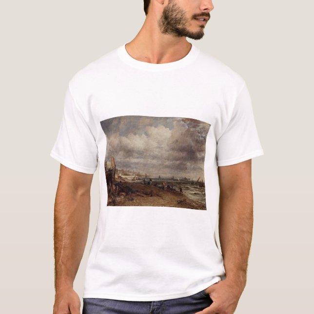 T-shirt Quai à chaîne à Brighton par John Constable (Devant)