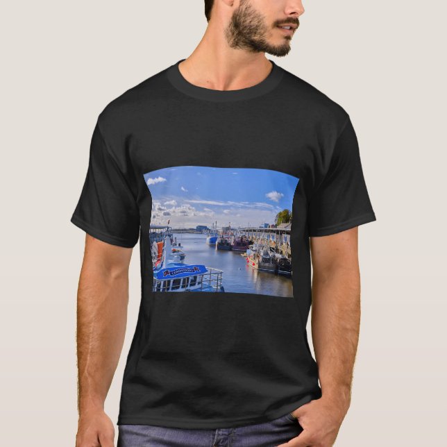 T-shirt Quai aux poissons de North Shields (Devant)