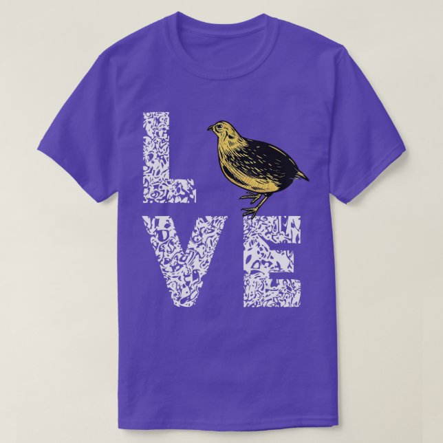 T-shirt Quail Bird Inséparable Watcher Propriétaire de la  (Design devant)