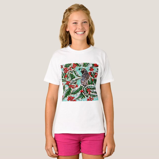 T-shirt Quail en Holly Magnet (Devant entier)