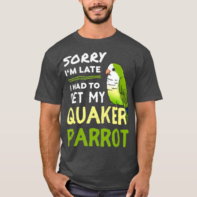 T-shirt Quaker Parrot Drôle Animaux Animaux Pour Quaker (Devant)