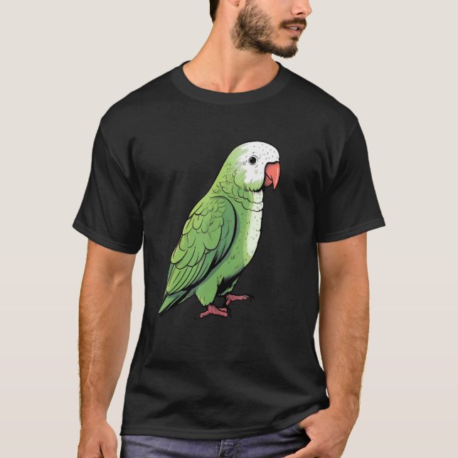 T-shirt Quaker Parrot Green Bird Propriétaire d'animal de  (Devant)