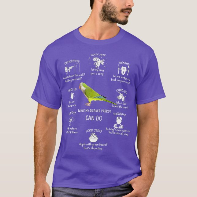 T-shirt Quaker Parrot Shirt My Talented Quaker (Devant)