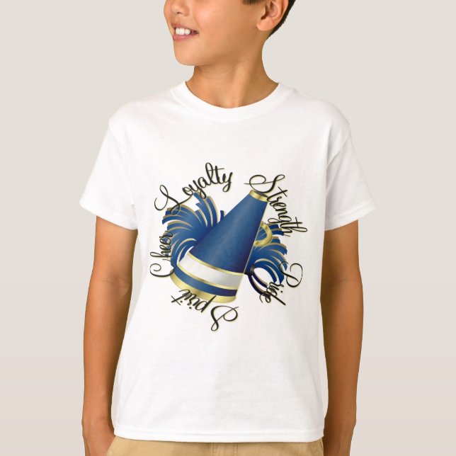 T-shirt Qualités bleues et or (Devant)