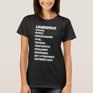 T-shirt Qualités de rendez-vous parfaites Lawrence Citat