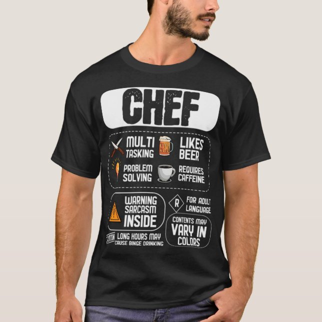 T-shirt Qualities of a Chef bakery space cooks  (Devant)
