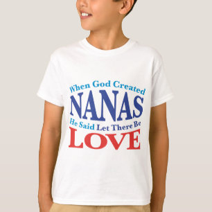 T-shirt Quand Dieu a créé Nanas