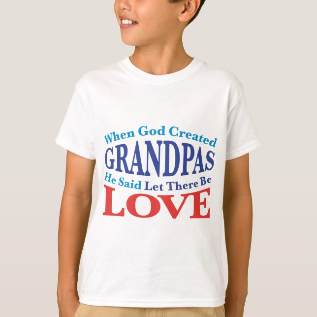 T-shirt Quand Dieu créa des papas (Devant)
