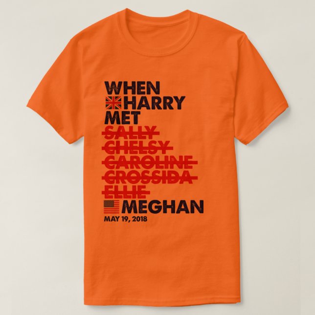 T-shirt Quand Harry a rencontré le mariage royal Merch (Design devant)