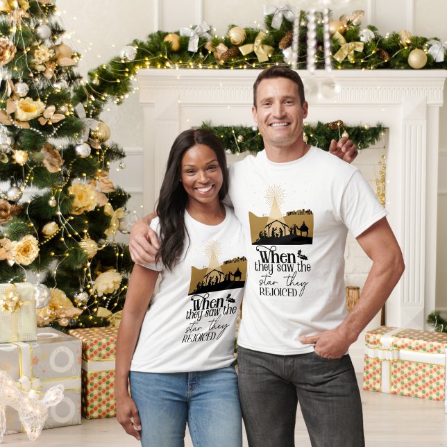 T-shirt Quand ils ont vu l'étoile, ils se sont réjouis Nat (Créateur téléchargé)