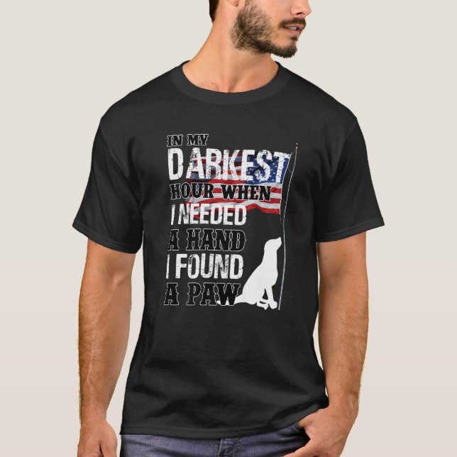 T-shirt Quand J'Avais Besoin D'Une Main, J'Ai Trouvé Une P (Devant)