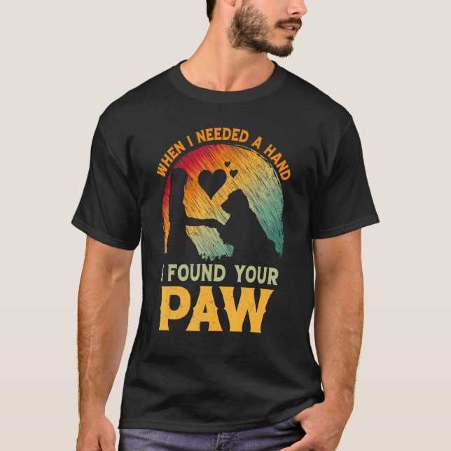 T-shirt Quand J'Avais Besoin D'Une Main, J'Ai Trouvé Votre (Devant)