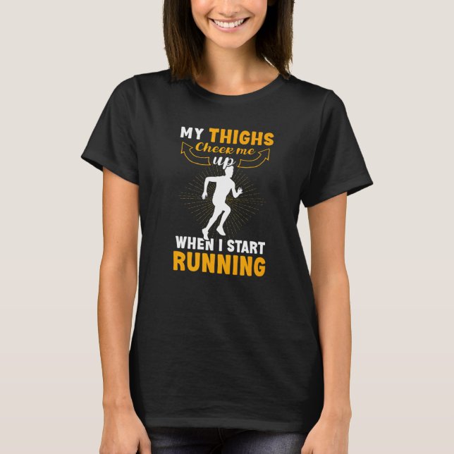 T-shirt Quand Je Commence À Courir Moitié Marathon Fitness (Devant)