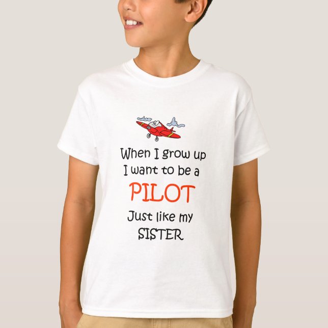T-shirt Quand je grandis pilote (Devant)