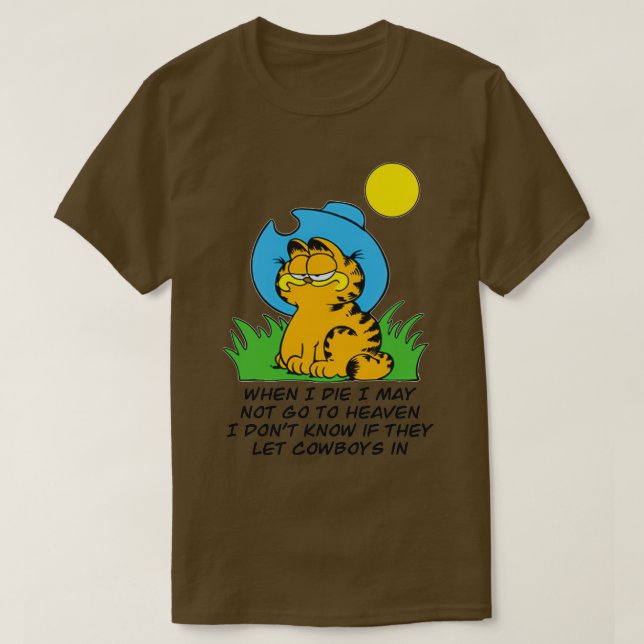 T-shirt Quand je mourrai, je pourrai GarfieldGarfield (Design devant)
