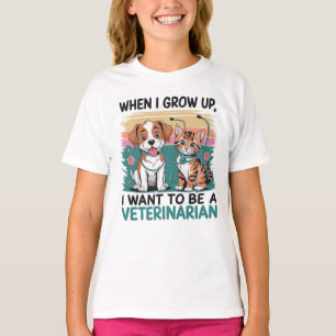 T-shirt Quand je serai grand, je veux être vétérinaire T-s