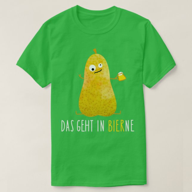T-shirt Quand la bière va directement à la poire (Design devant)