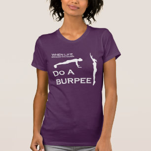 T-shirt Quand la vie frappe vous faites vers le bas un
