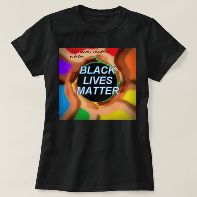 T-shirt quand) LA VIE NOIRE IMPORTE (Design devant)