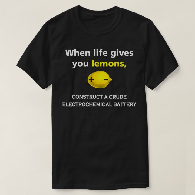 T-shirt Quand la vie vous donne citrons Funny Engineer (Design devant)