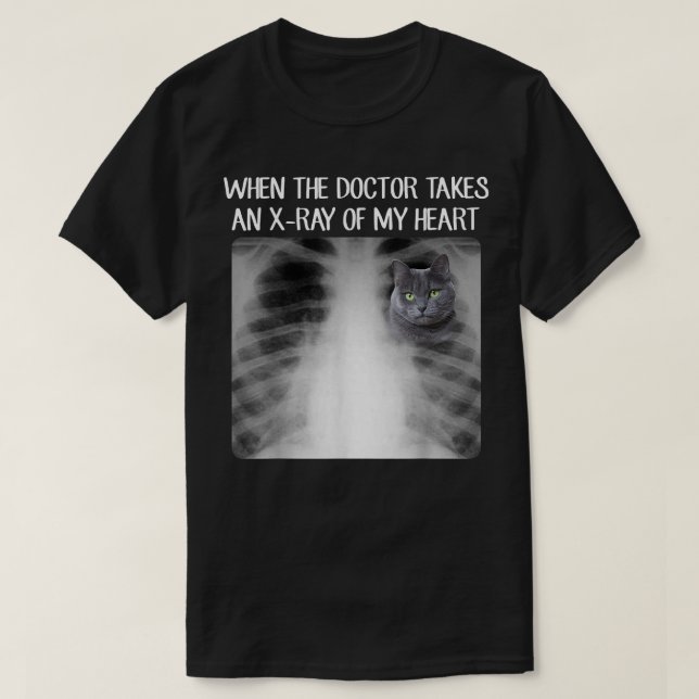 T-shirt Quand Le Docteur Prend La Radiographie De Mon Coeu (Design devant)