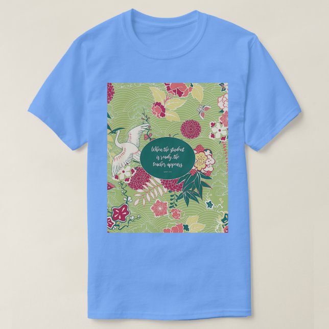 T-shirt Quand l'élève est prêt, l'enseignant apparaît Lao (Design devant)